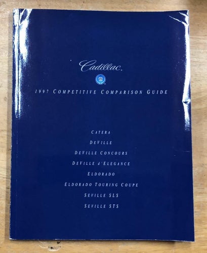 Försäljningsbroschyr Cadillac 1997 Competitive Comparison Guide