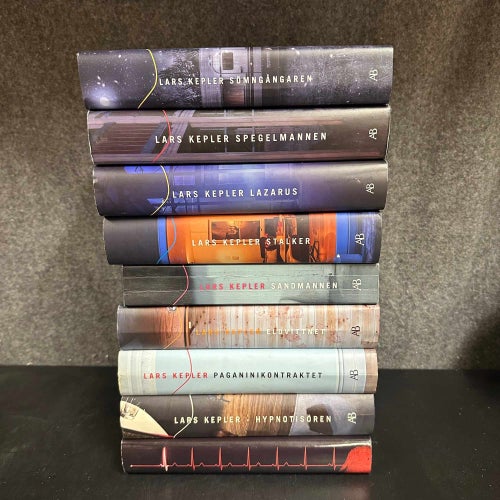 9 böcker av Kepler - Sömngångaren, Stalker, Lazarus, Spegelmannen, mm Bokpaket