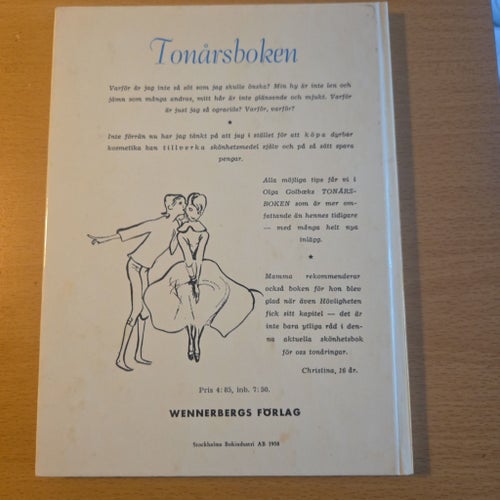 TONÅRSBOKEN av Olga Golbæk, 1958