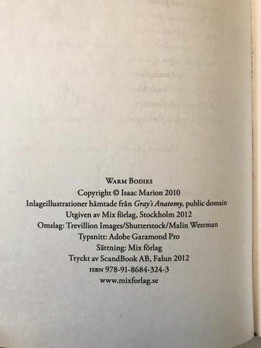 VARMA KROPPAR Isaac Marion 2012