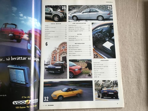 AUTOMOBIL NR 5 2000 SAAB 9-3 C,FERRARI F550,MERCEDES 320 CDI,FERRARI 412,BMW Z8