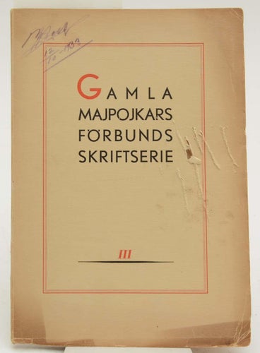 Brockman, G. Gamla majpojkars förbunds skriftserie. III.