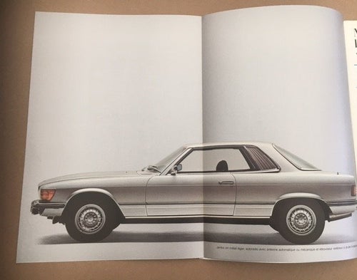 Försäljningsbroschyr MERCEDES 450 SLC