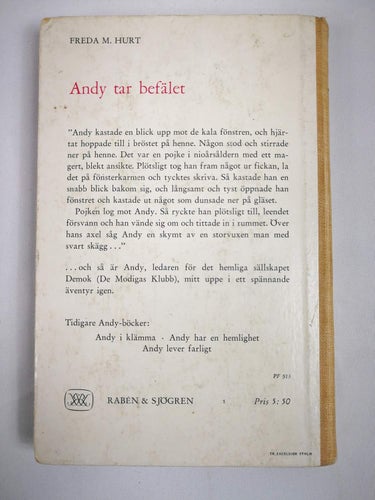 Freda M. Hurt - Andy tar befälet (Inbunden 1962 Demok)