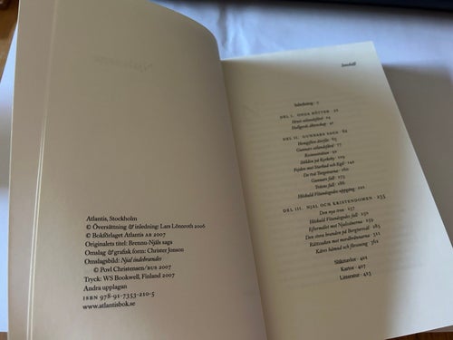 Njals saga av Lars Lönnroth, bok, Very Fine plus