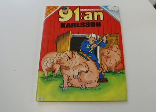 91:an Karlsson tidning från 1988 styvt papper i pärmen skick se bilder