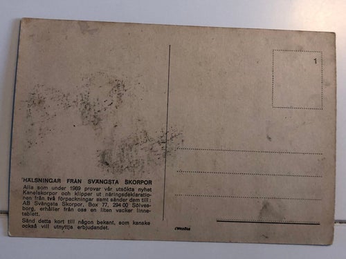 Svängsta Skorpor 1969 Reklam Reklamkort