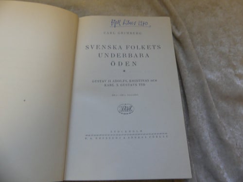 Svenska folkets underbara öden "Gustav II Adolf som barn... av Carl Grimberg,