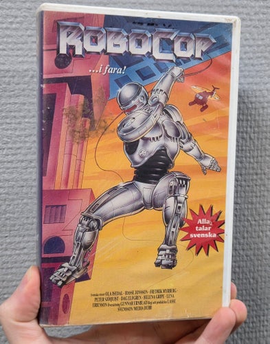RoboCop ...i fara! (1988) VHS svenskt tal Tecknat
