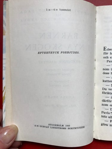 BARNEN I NYA SKOGEN andra delen Frederick Marryat 1950