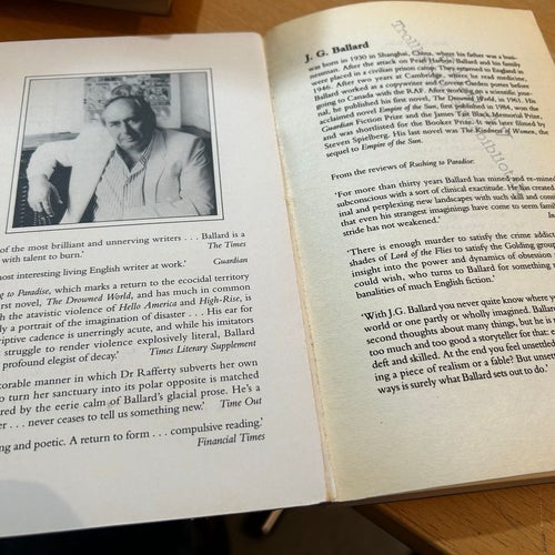 Rushing to Paradise av J G Ballard, bok, very good, SM