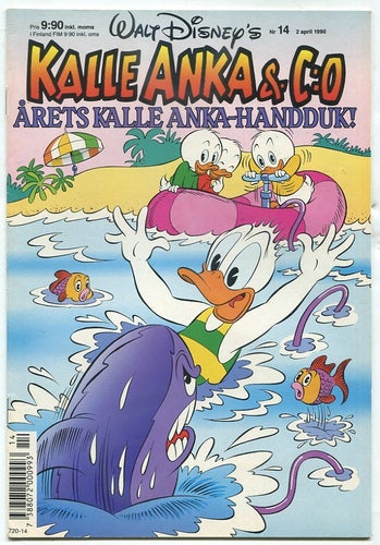 Kalle Anka & Co 1990 nr 14 Kalle Anka Busen Farbror frusen