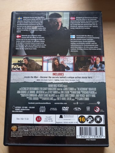 DVD-FILM "THE ACCOUNTANT" MED BEN AFFLECK FRÅN 2016