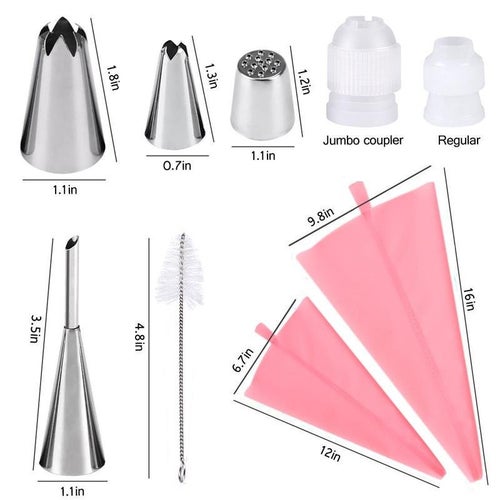 Tyllset - 27st Spritstyllar, spritspåse & koppling - Cake tool