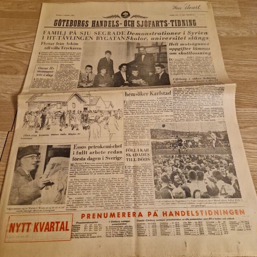 Göteborgs Handels- och Sjöfartstidning 2 oktober 1961