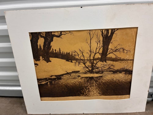JEAN THEODOR SKOGLUND (1908-1948). Original etching, “Motif from Djurgården