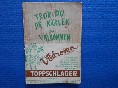 Toppschlager nr 1 svenska visförlaget 1954