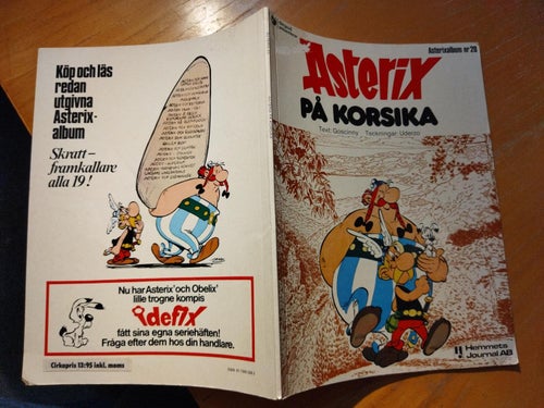 Asterixalbum nr 20 Asterix på Korsika. Tryckt 1977. Very Good plus