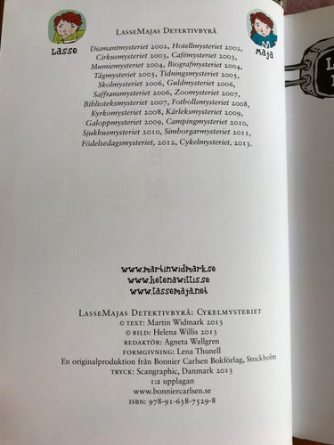 LASSEMAJAS DETEKTIVBYRÅ Cykelmysteriet + Kyrkomysteriet Widmark / Willis
