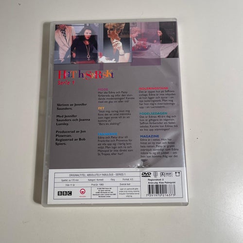 DVD - BBC - Helt Hysteriskt. Serie 1. 6 avsnitt. Absolutely Fabulous