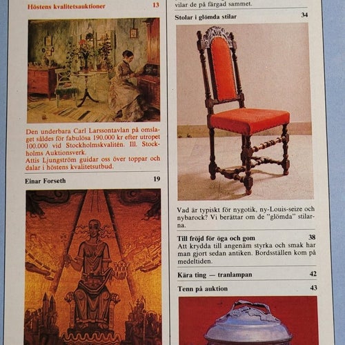 NYA ANTIK & AUKTION, nr 2-1981. Pärlor / kryddställ /Einar Forseth m.m.
