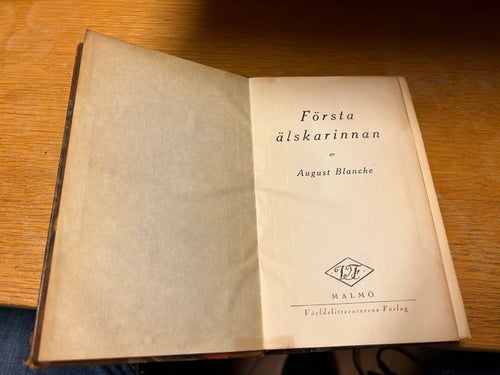 Första älskarinnan av August Blanche, bok, Very Good plus