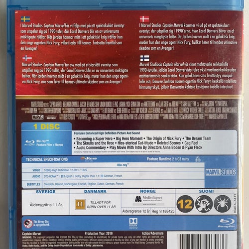 Captain Marvel Blu-ray
