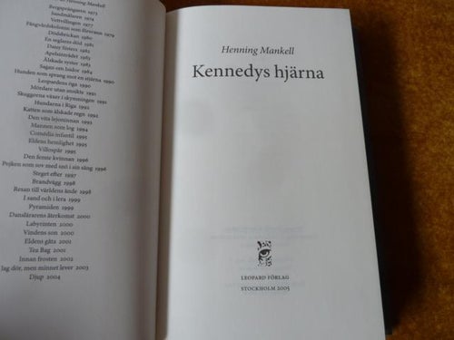 KENNEDYS HJÄRNA, H. MANKELL, 2005,  BÖCKER