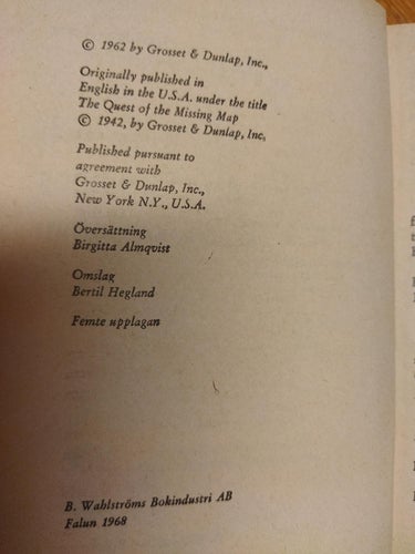 Kitty och den försvunna skattsökarkartan av Carolyn Keene. bok. Very Fine plus