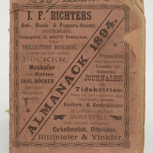 Almanack för året efter frälsarens Christi födelse 1894 : till Göteborgs horison
