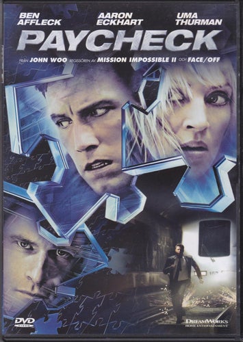 DVD / Paycheck / Ben Affleck, Aaron Eckhart, Uma Thurman / Nära nyskick