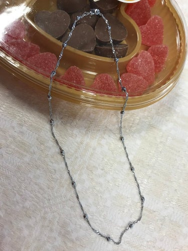 Silverplätering Halsband / Ballchain Länk Kedja