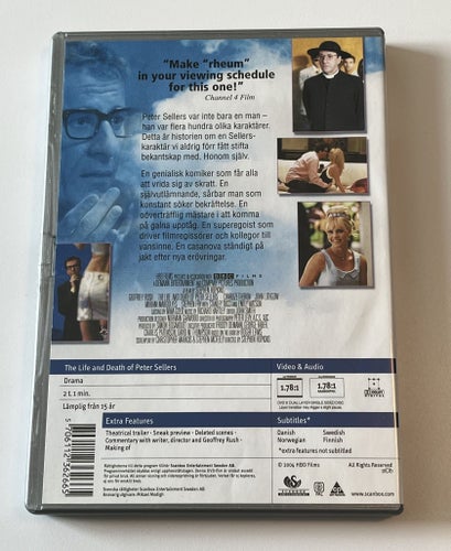 The life and death of Peter Sellers (Geoffrey Rush, 2004). Beg. DVD