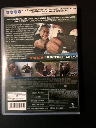 End of Watch - DVD (2012)(Beg) J. Gyllenhaal + Pena + Kendrick