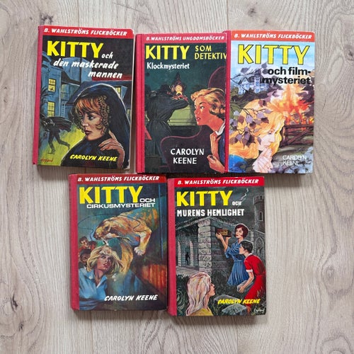 5x Kitty böcker av Carolyn Keene