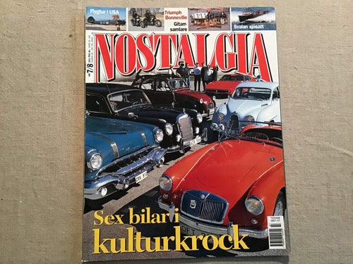 NOSTALGIA NR 7/8 2001 TRIUMPH,BUGATTI,MONARK CRESCENT,GITTAR SAMLARE