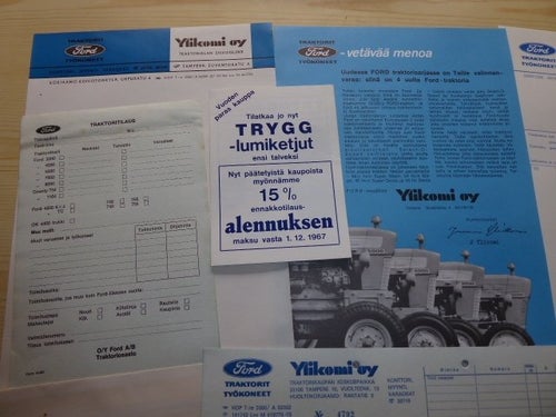 Ford traktor originalbroschyrer på finska