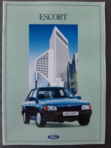 Ford Escort 1990 - broschyr (inkl bl a XR3i och Cab)