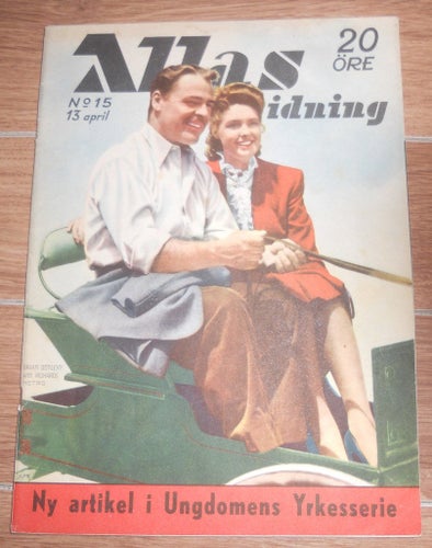 Allas nr15 1945 George Fant, Britta Holmberg, Stig Olin