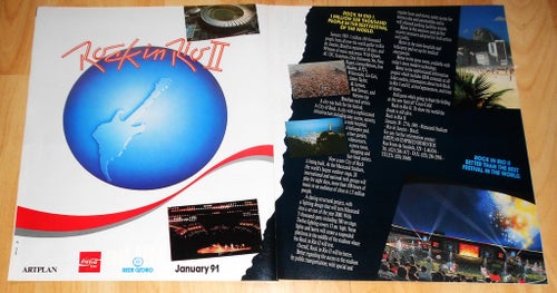 ROCK IN RIO JANUARY 91, STOR TIDNINGSANNONS 1990