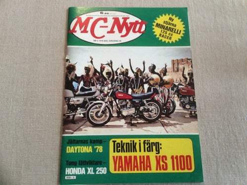 MC NYTT Nr 5 1978 Minarelli,Honda CB 250,Honda XL 250,Yamaha XS 1100,Daytona