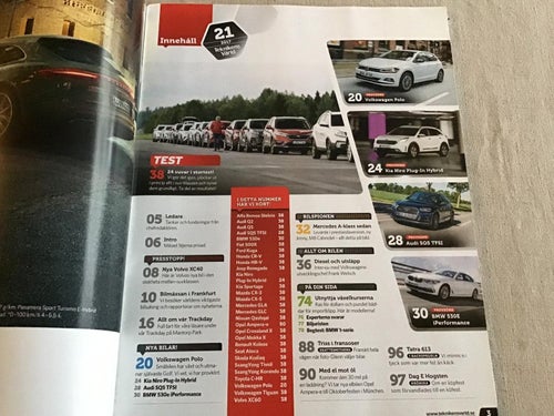 TEKNIKENS VÄRLD NR 21 2017 NYA VOLVO XC40,AUDI Q2,MERCEDES GLC,TIGUAN,OPEL MOKKA