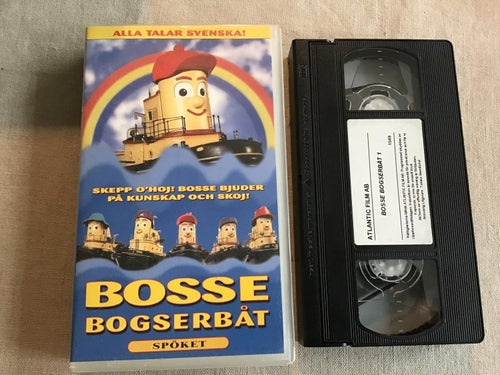 BOSSE BOGSERBÅT SPÖKET VHS SVENSKT TAL