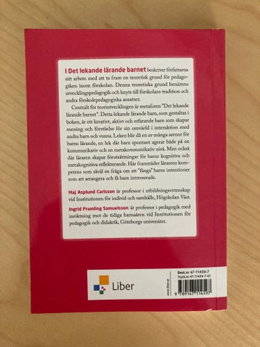 Det lekande lärande barnet i en utvecklingspedagogisk teori