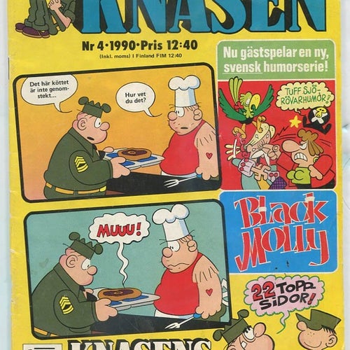 Knasen 1990 nr 4 Black Molly, Hagbard, Arken, Sam&Silo, BC