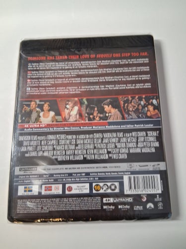 Scream 2. 4K Ultra HD. Inplastad Blu-ray