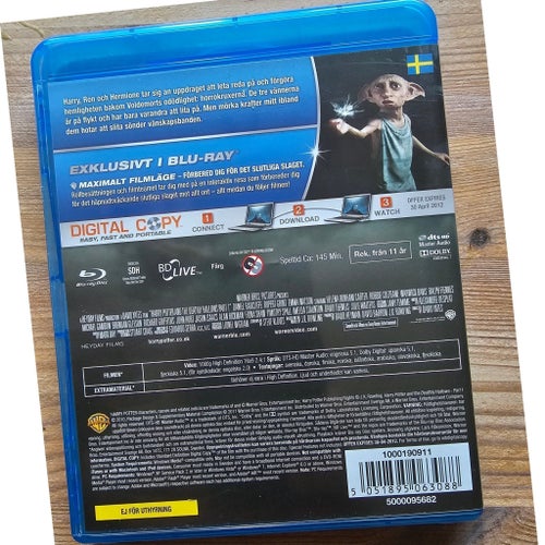 Harry Potter och Dödsrelikerna Del1 Blu-ray + DVD + Digital Copy Svenskt text