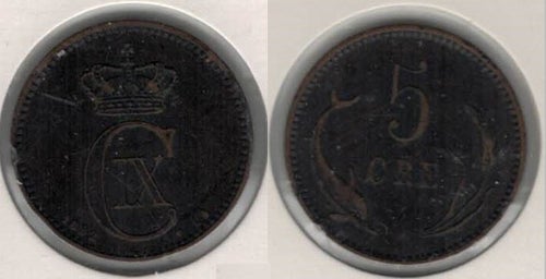 Danmark 5 öre 1882