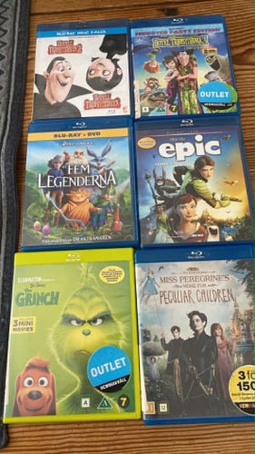 6 st Blu-ray barnfilmer