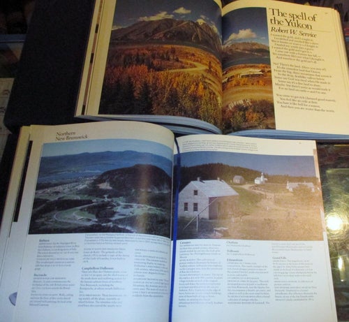 Visions of Canada + Treasures of Canada, 2 praktfulla böcker i pappkassetter